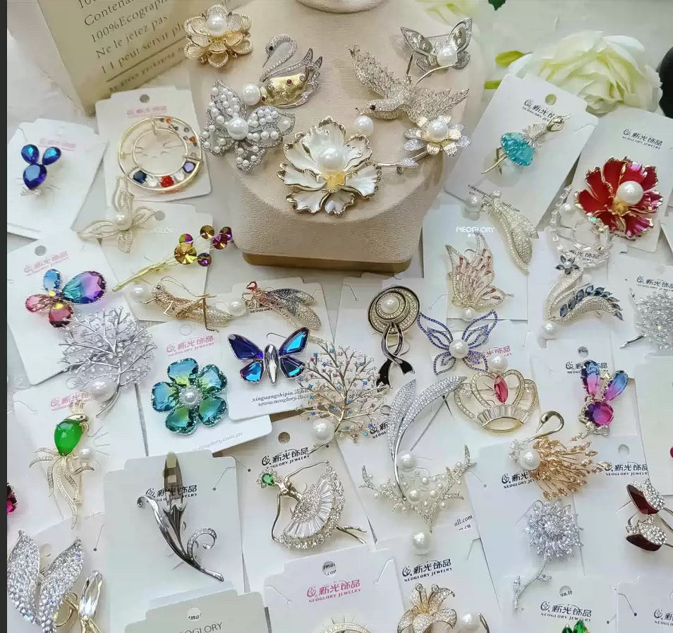 直播间专属锆石胸针