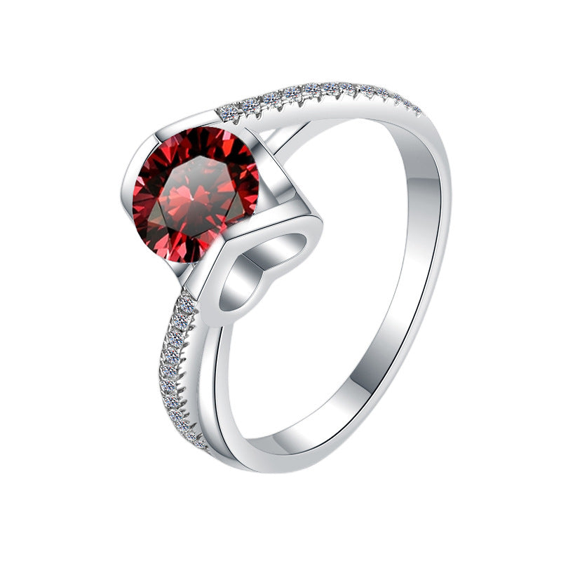 Everyday Glow Rainbow S925 Silver Moissanite Angle Kiss