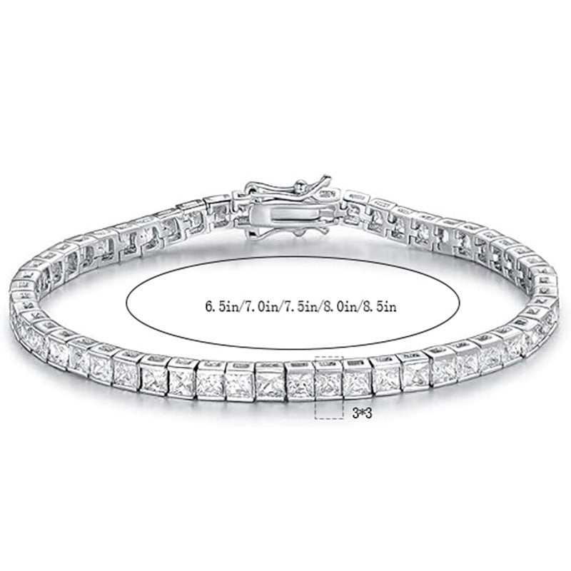 Stylish Tennis Bracelet: Light Luxury Charm, Everyday Shine