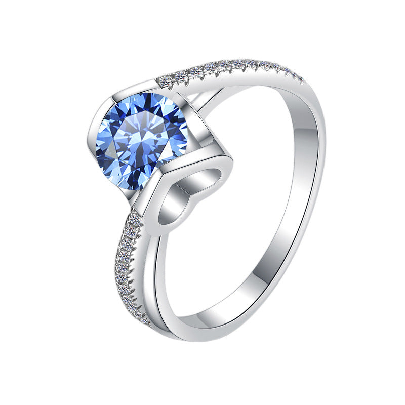 Everyday Glow Rainbow S925 Silver Moissanite Angle Kiss