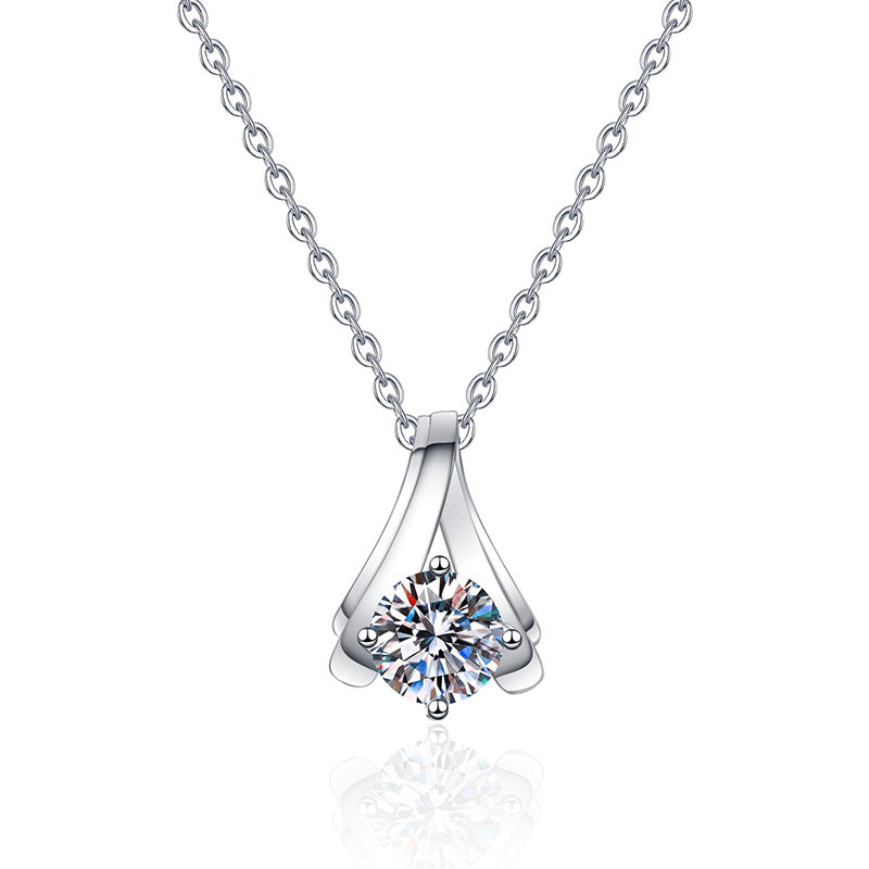 Everyday Glow Pure Silver Moissanite Pendant