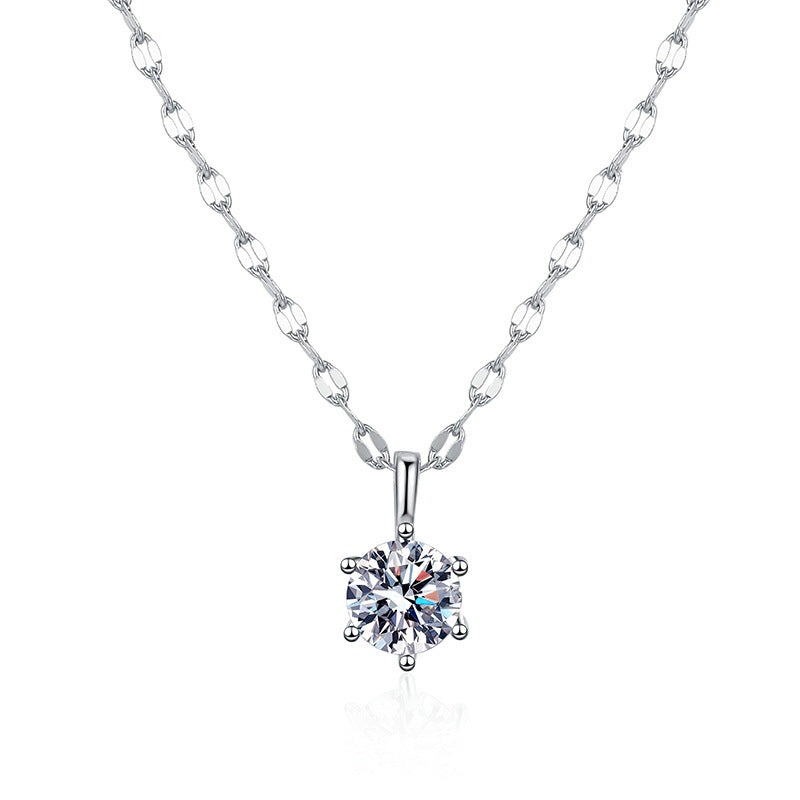 Everyday Glow Pure Silver Moissanite Pendant