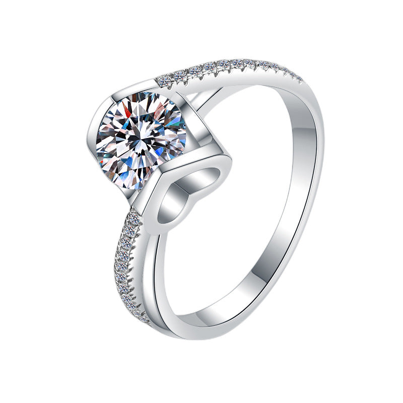 Everyday Glow Rainbow S925 Silver Moissanite Angle Kiss
