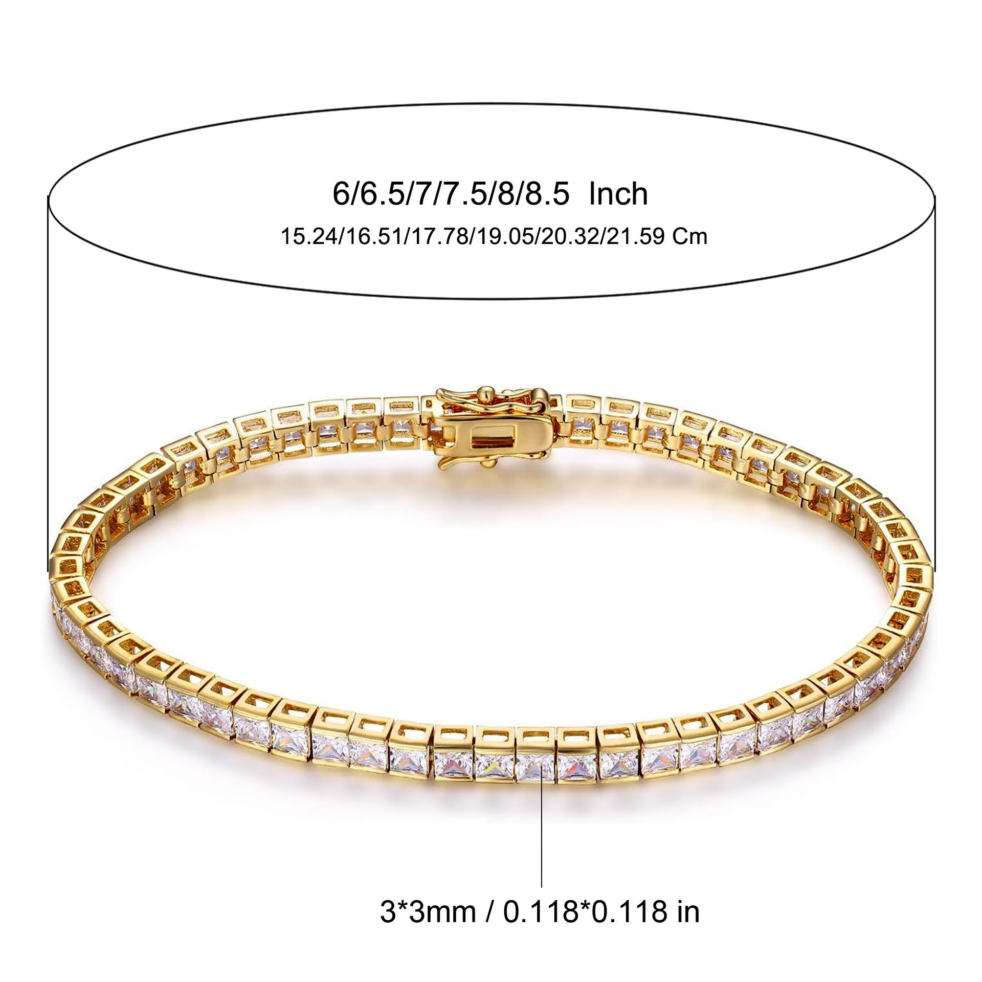 Stylish Tennis Bracelet: Light Luxury Charm, Everyday Shine
