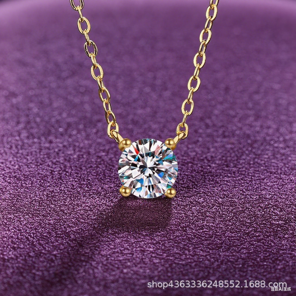 Everyday Glow Pure Silver Moissanite Pendant