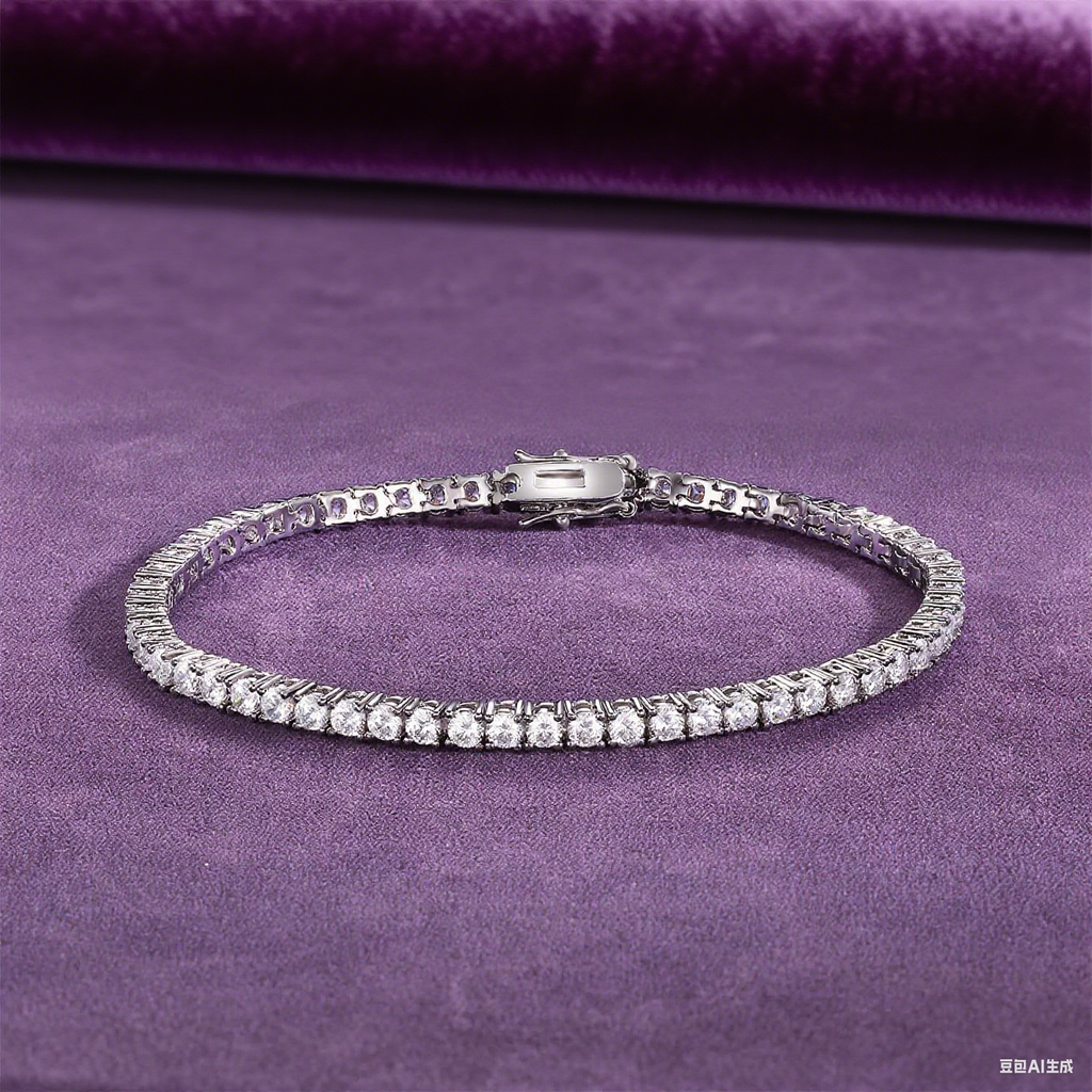 Stylish Tennis Bracelet: Light Luxury Charm, Everyday Shine