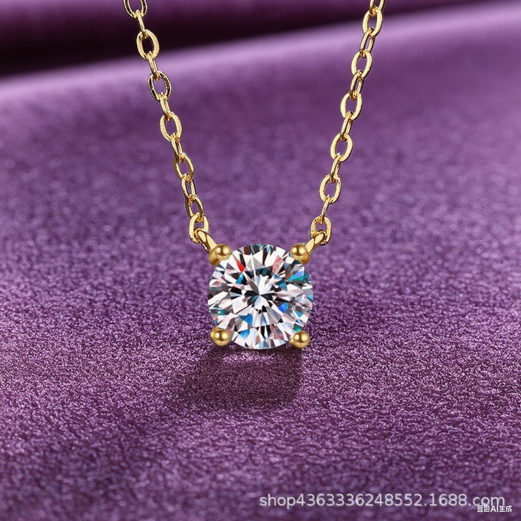 Everyday Glow Pure Silver Moissanite Pendant