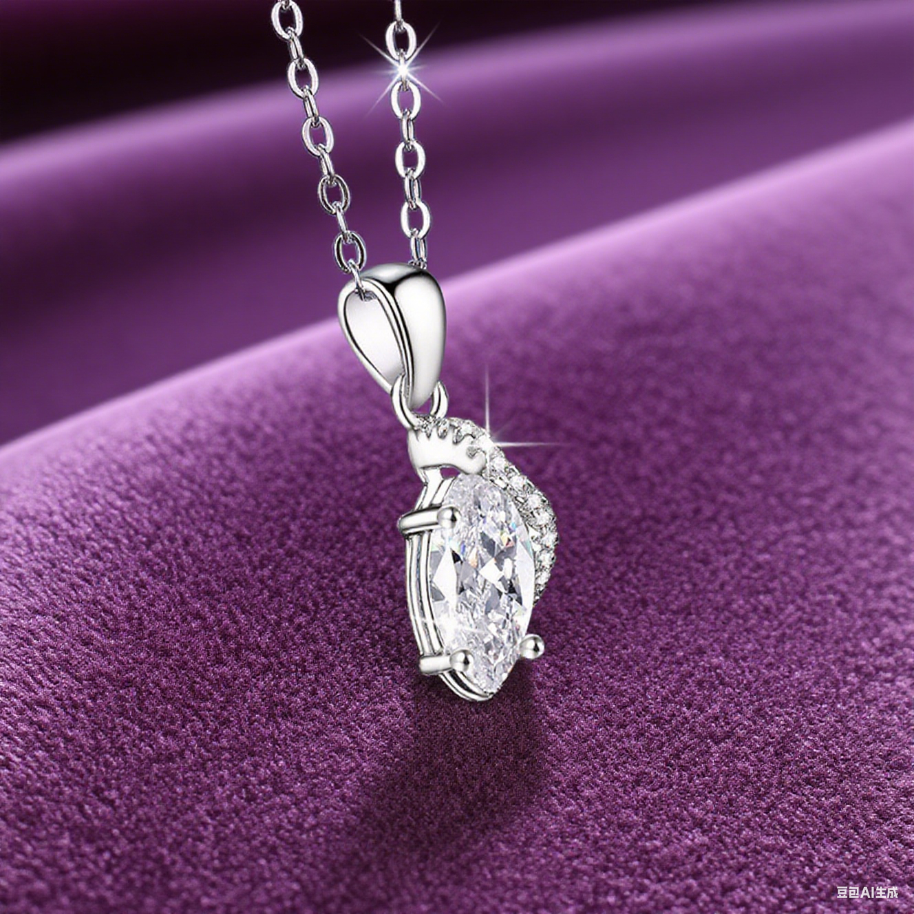 Everyday Glow Pure Silver Moissanite Pendant