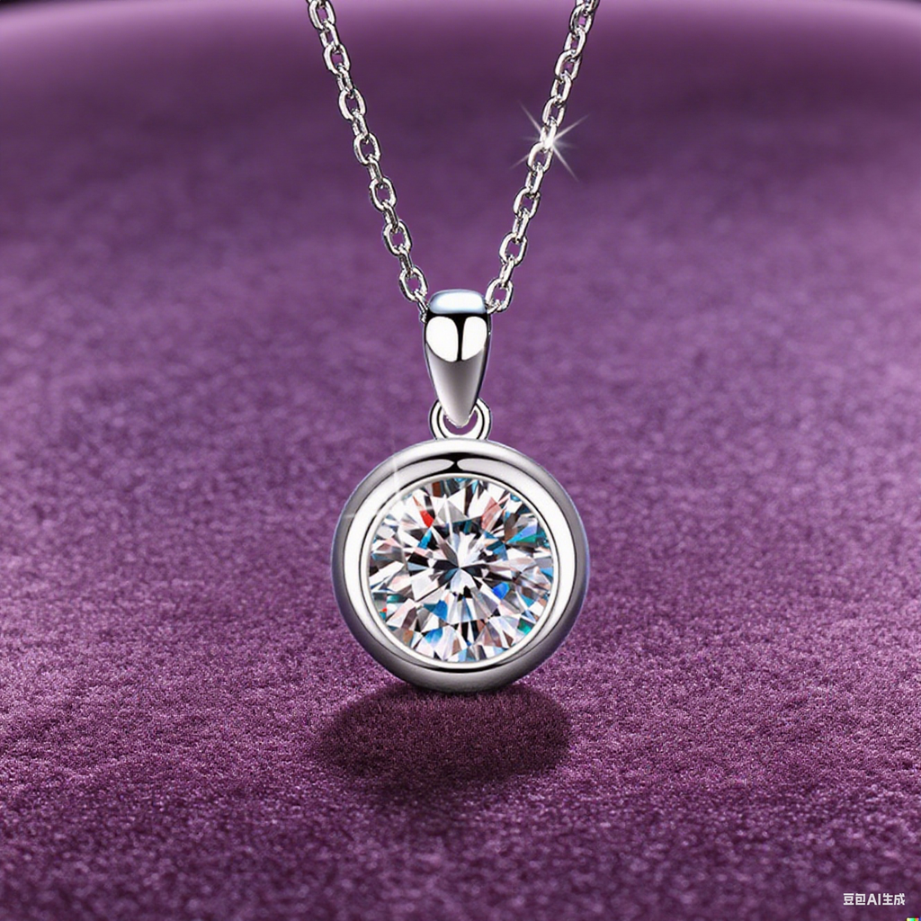 Everyday Glow Pure Silver Moissanite Pendant