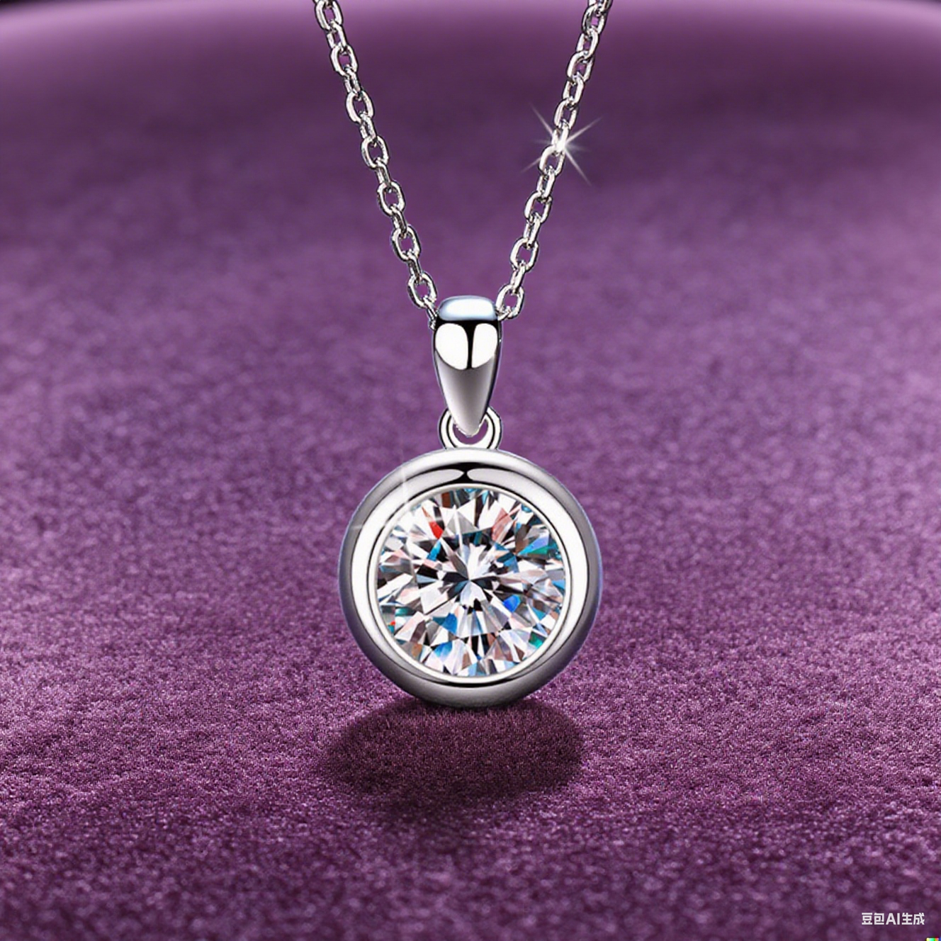 Everyday Glow Pure Silver Moissanite Pendant