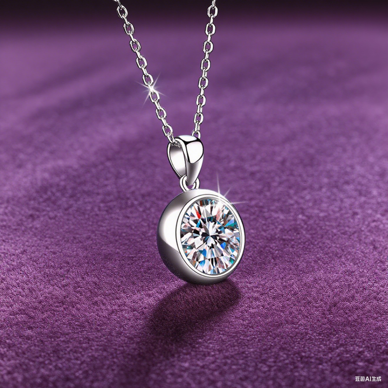 Everyday Glow Pure Silver Moissanite Pendant