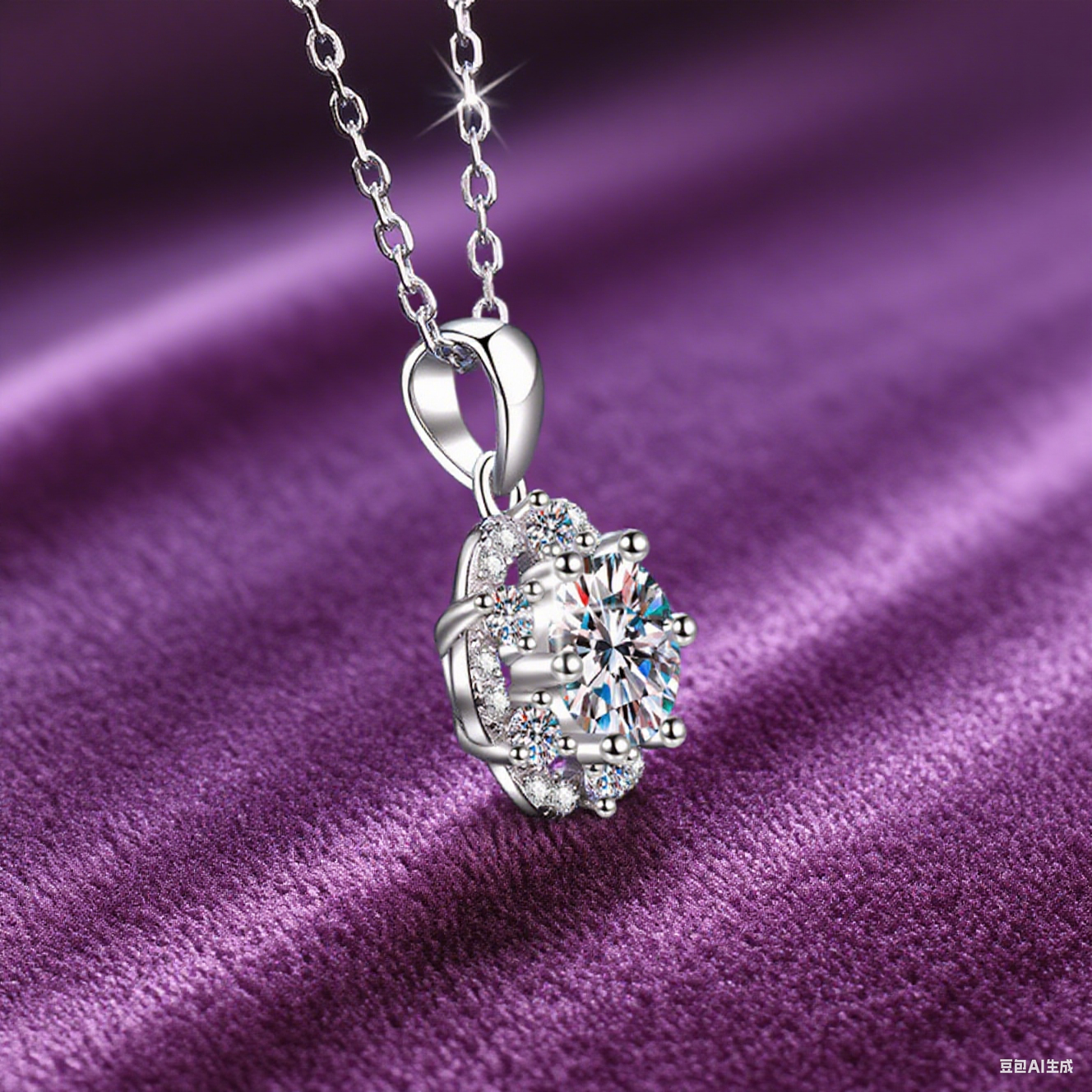 Everyday Glow Pure Silver Moissanite Pendant