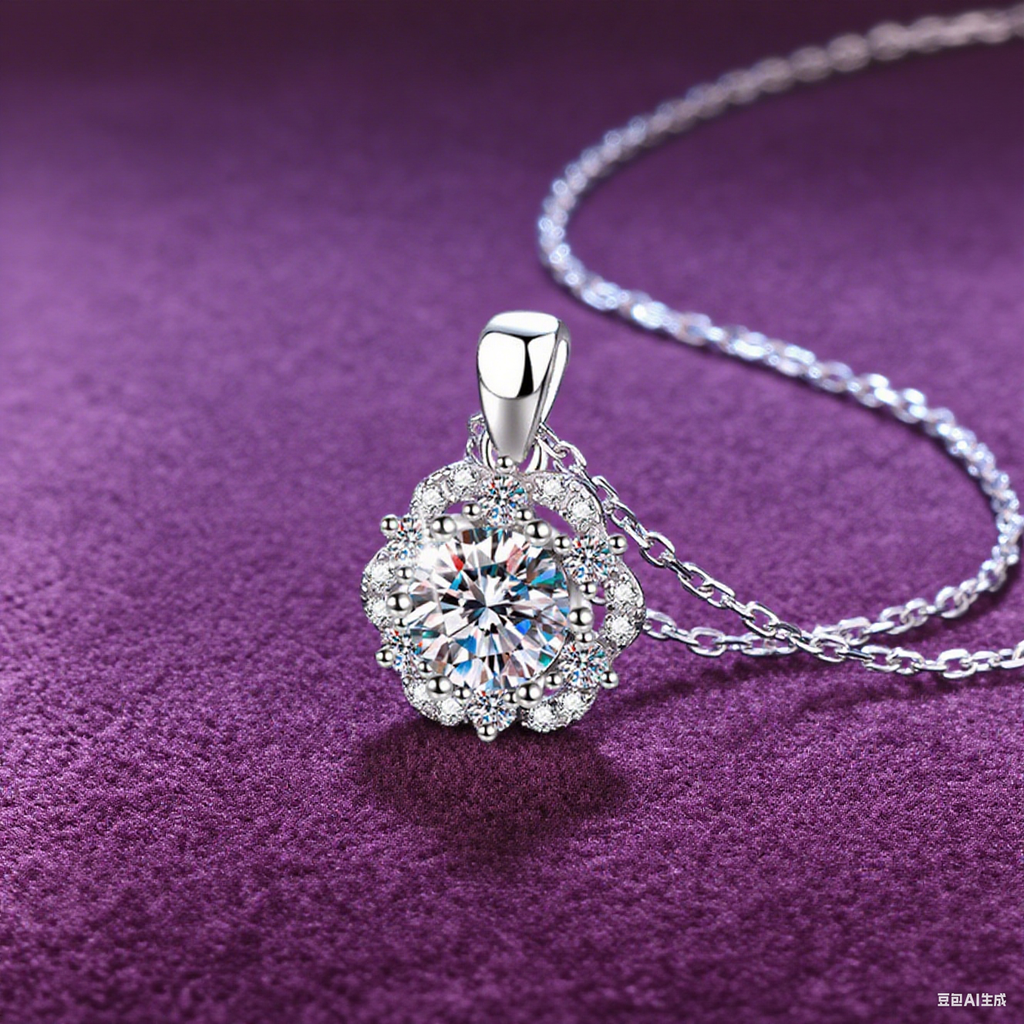 Everyday Glow Pure Silver Moissanite Pendant