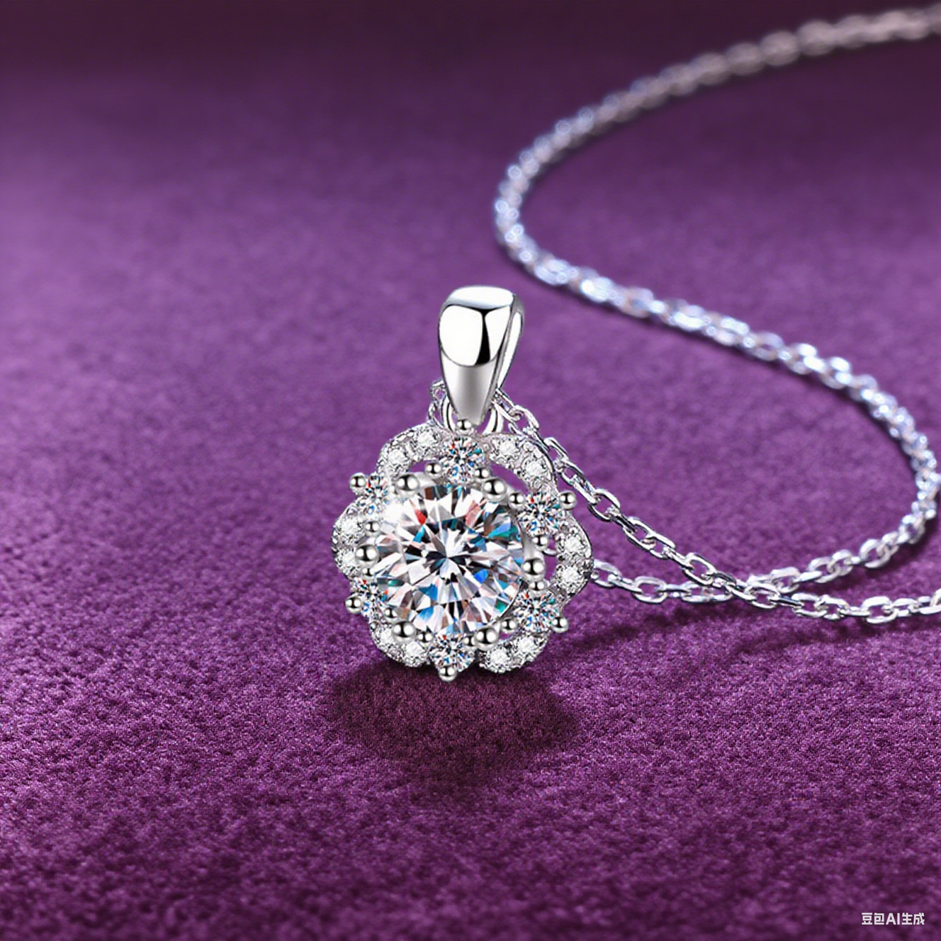 Everyday Glow Pure Silver Moissanite Pendant