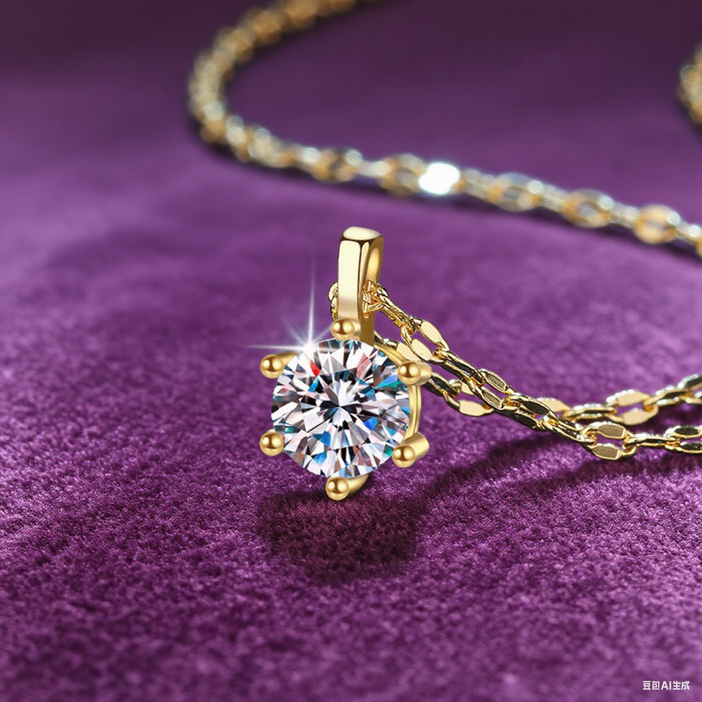 Everyday Glow Pure Silver Moissanite Pendant