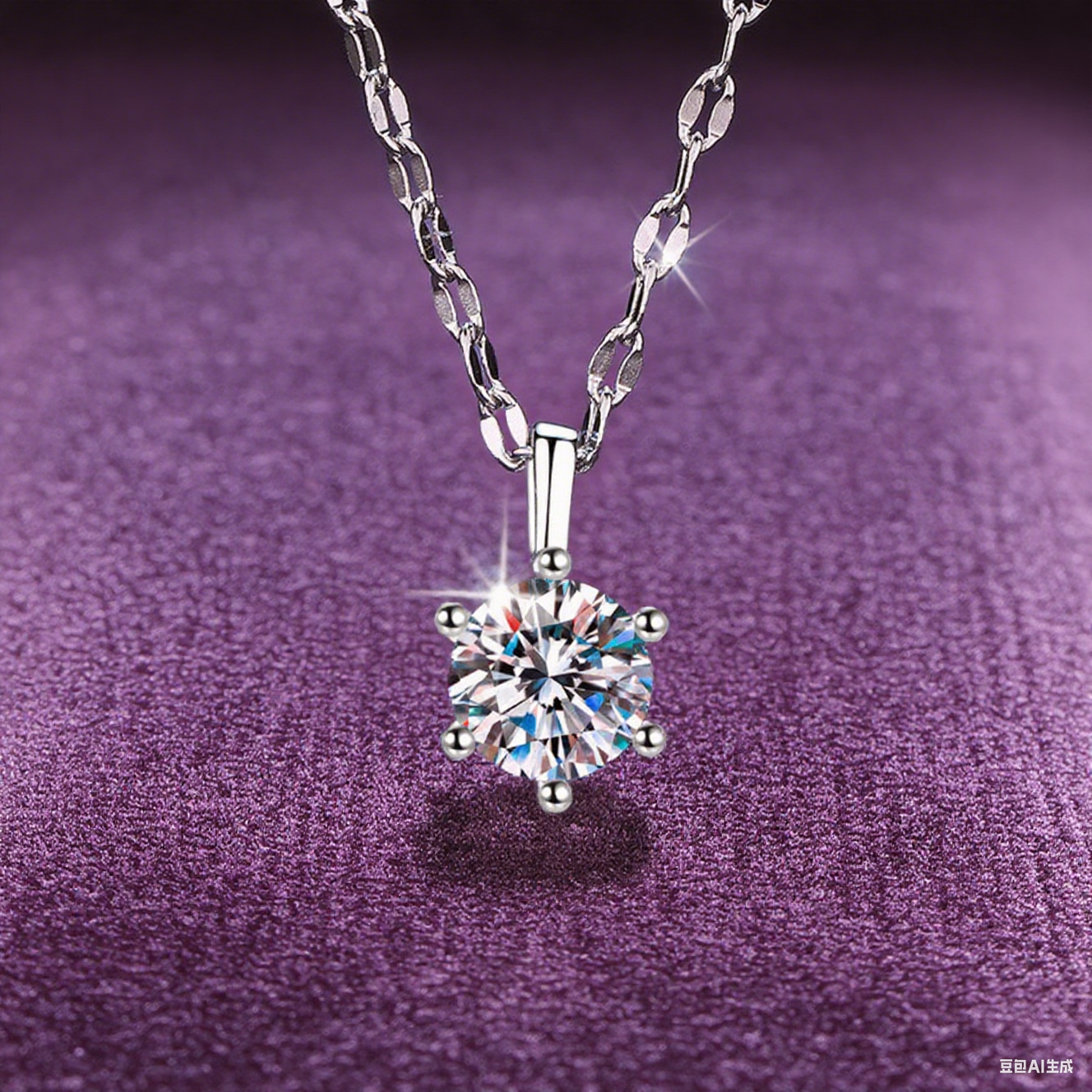 Everyday Glow Pure Silver Moissanite Pendant