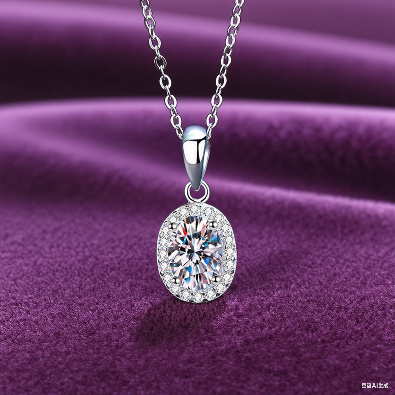 Everyday Glow Pure Silver Moissanite Pendant