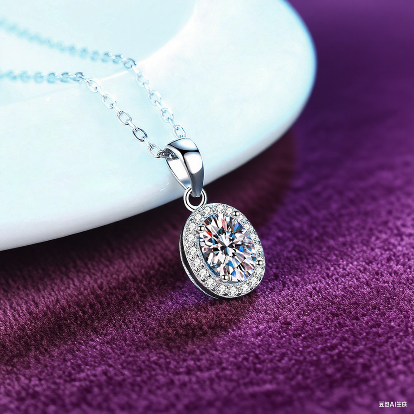 Everyday Glow Pure Silver Moissanite Pendant