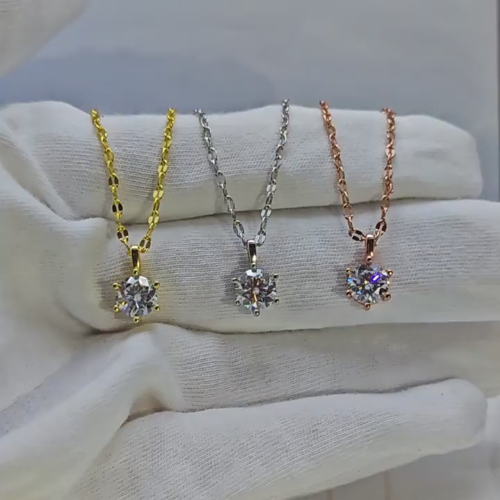 Everyday Glow Pure Silver Moissanite Pendant