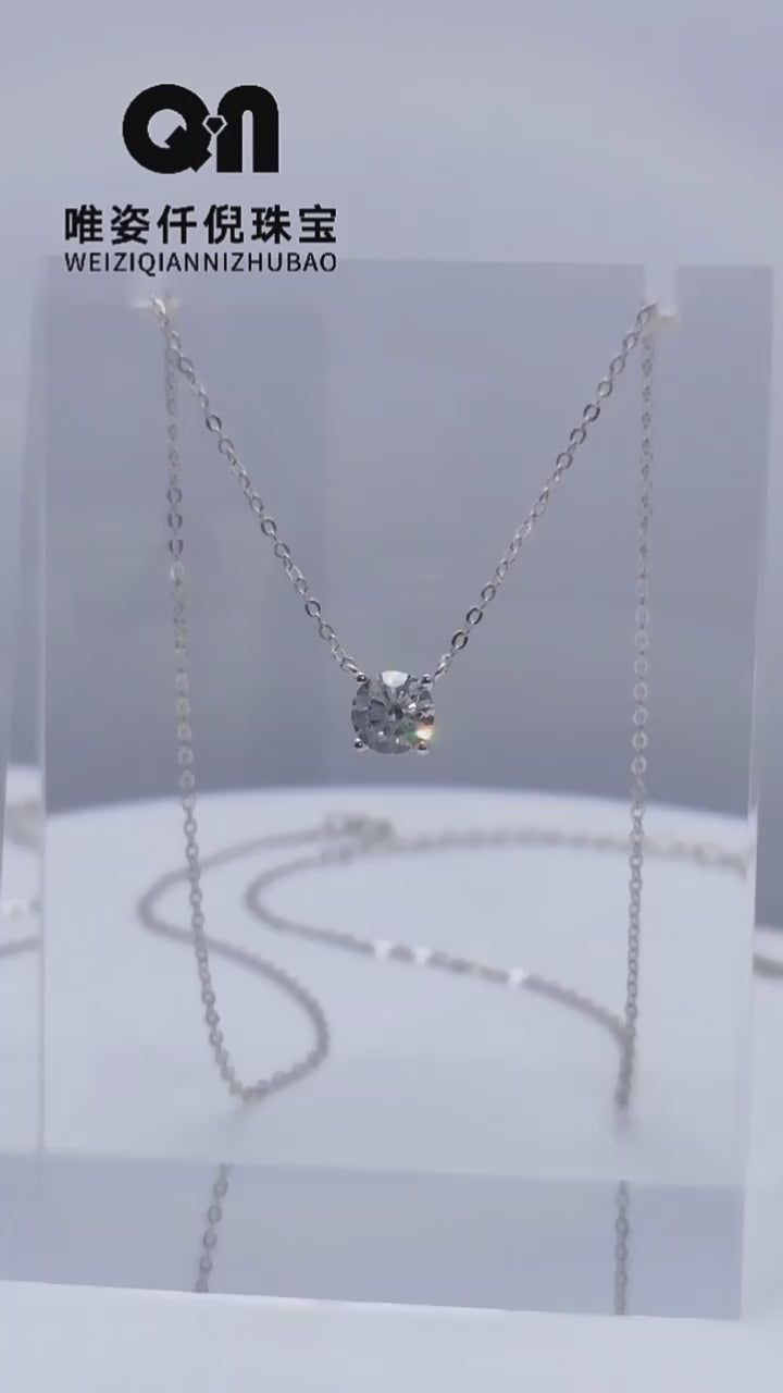 Everyday Glow Pure Silver Moissanite Pendant